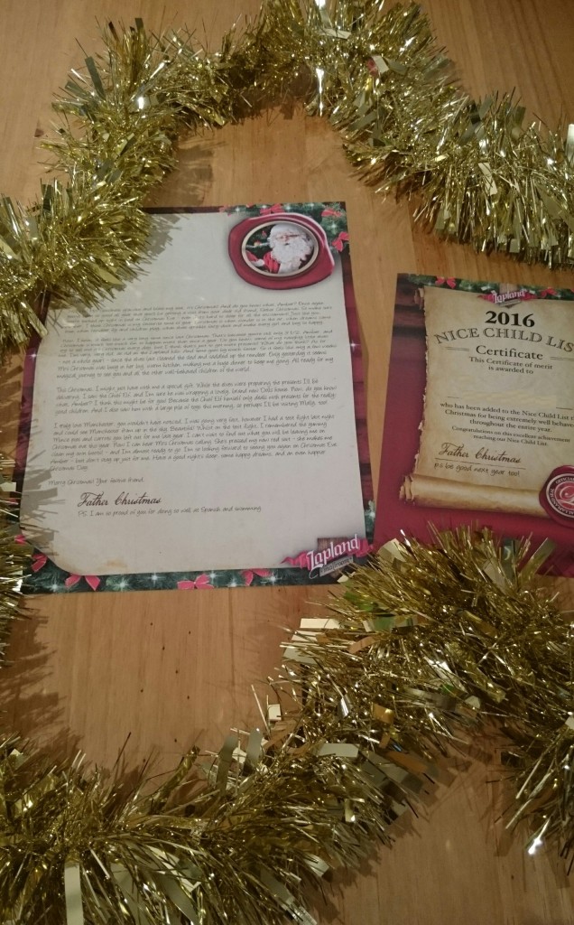 letter and certificate