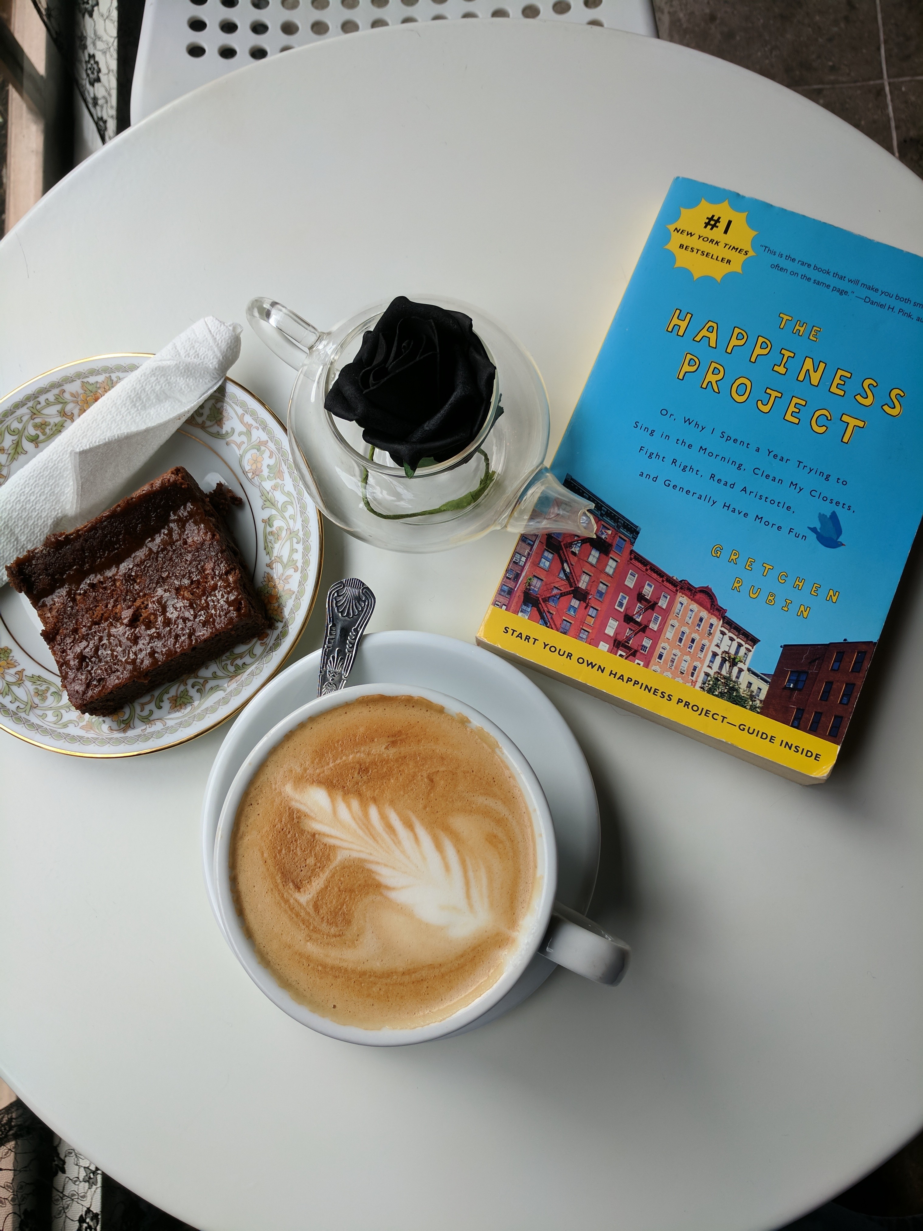 Coffee, cake, book,coffee shop, Chapter One Books